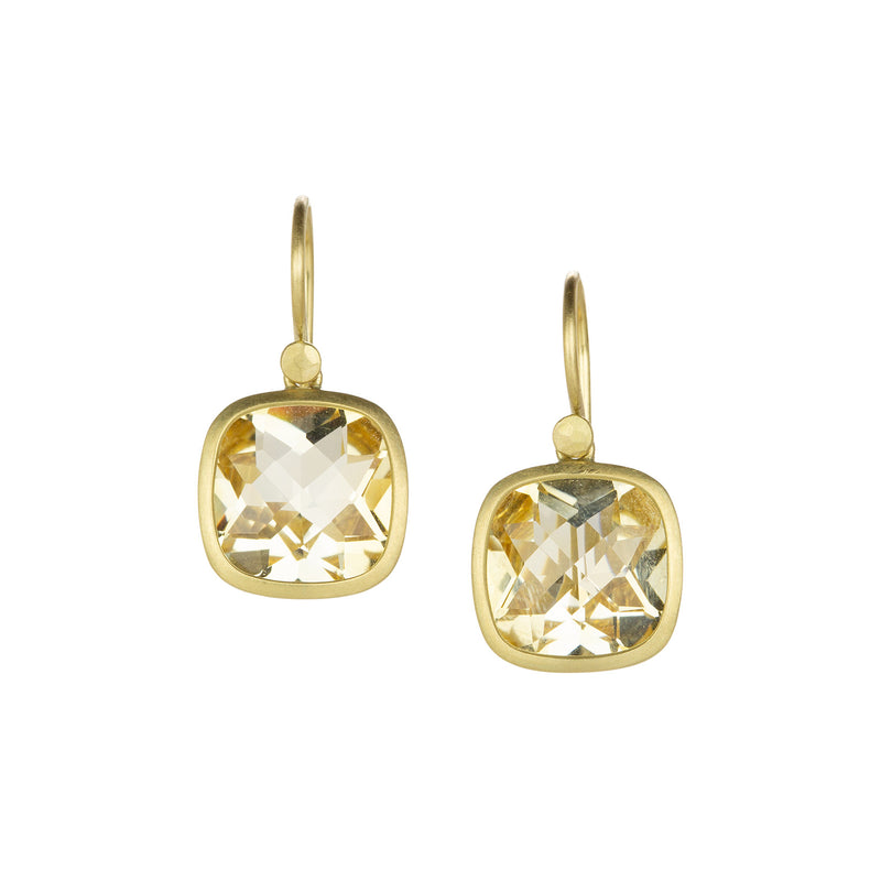 Lola Brooks Champagne Quartz Cushion Drop Earrings | Quadrum Gallery