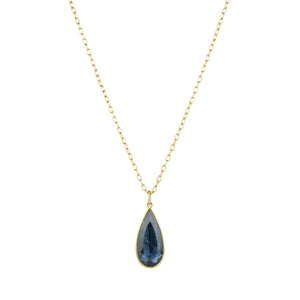 Lola Brooks Blue Tourmaline Teardrop Necklace | Quadrum Gallery