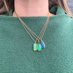 Lola Brooks Blue Tourmaline Teardrop Necklace | Quadrum Gallery