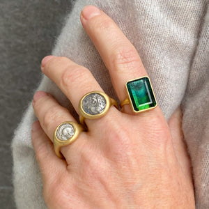 Lola Brooks Emerald Cut Blue Green Tourmaline Ring | Quadrum Gallery