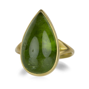 Lola Brooks Apple Green Tourmaline Teardrop Ring | Quadrum Gallery