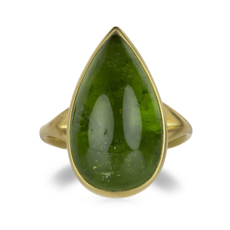 Lola Brooks Apple Green Tourmaline Teardrop Ring | Quadrum Gallery