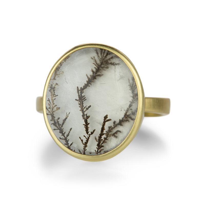 Lola Brooks 18k Oval Dendritic Quartz Ring | Quadrum Gallery