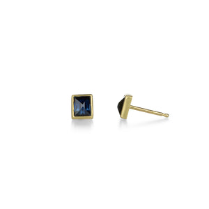 Lola Brooks Rectangular Blue Sapphire Stud Earrings | Quadrum Gallery