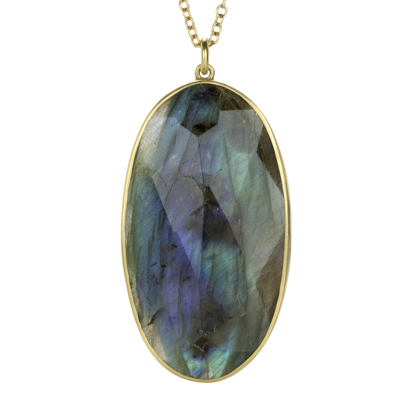 Lola Brooks Large Oval Labradorite Necklace  | Quadrum Gallery