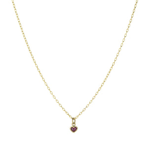 Lola Brooks Teeny Ruby Sweetheart Necklace  | Quadrum Gallery