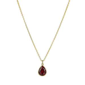 Lola Brooks Red Tourmaline Teardrop Pendant Necklace | Quadrum Gallery