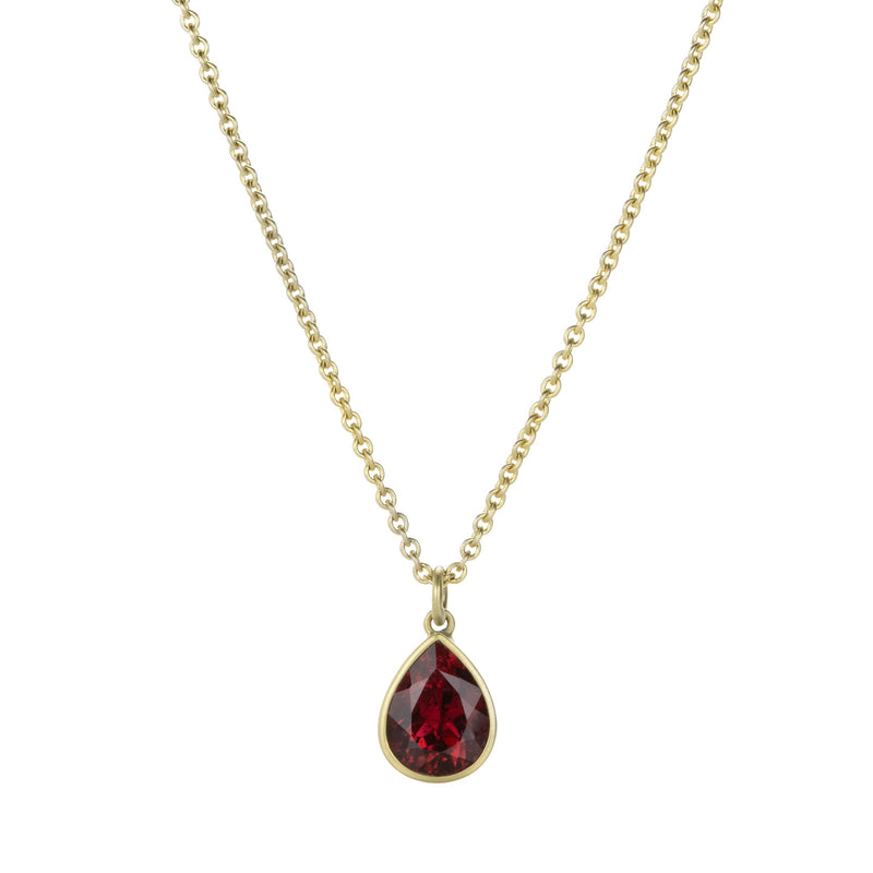 Lola Brooks Red Tourmaline Teardrop Pendant Necklace | Quadrum Gallery