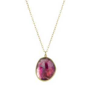 Lola Brooks Pink Tourmaline Pebble Pendant Necklace  | Quadrum Gallery