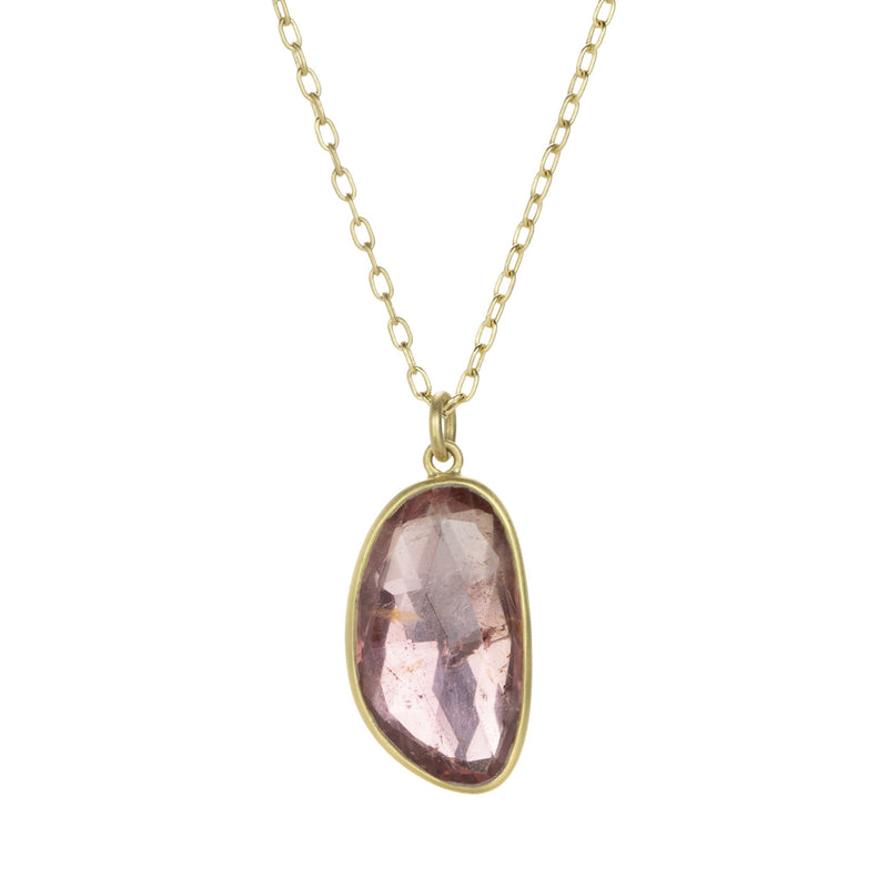 Lola Brooks Peach Pink Tourmaline Pebble Necklace  | Quadrum Gallery