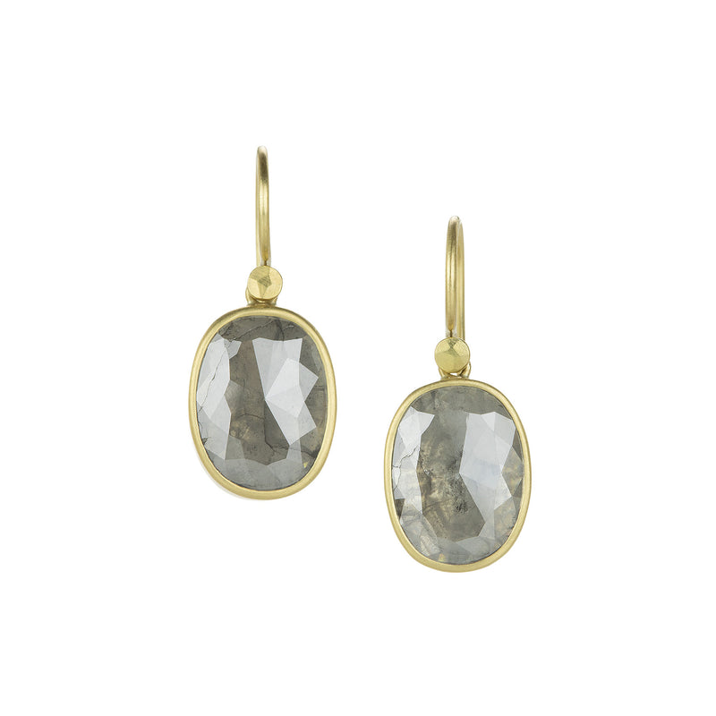 Lola Brooks Oval Smoky Diamond Drop Earrings  | Quadrum Gallery