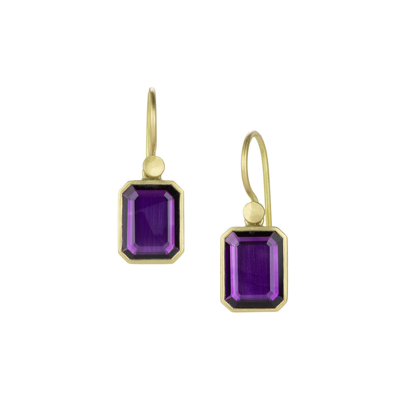 Lola Brooks Emerald Cut Amethyst Drop Earrings | Quadrum Gallery