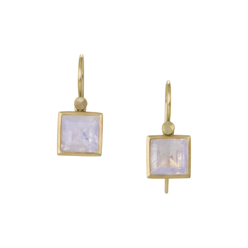 Lola Brooks Small Square Moonstone Drop Earrings | Quadrum Gallery