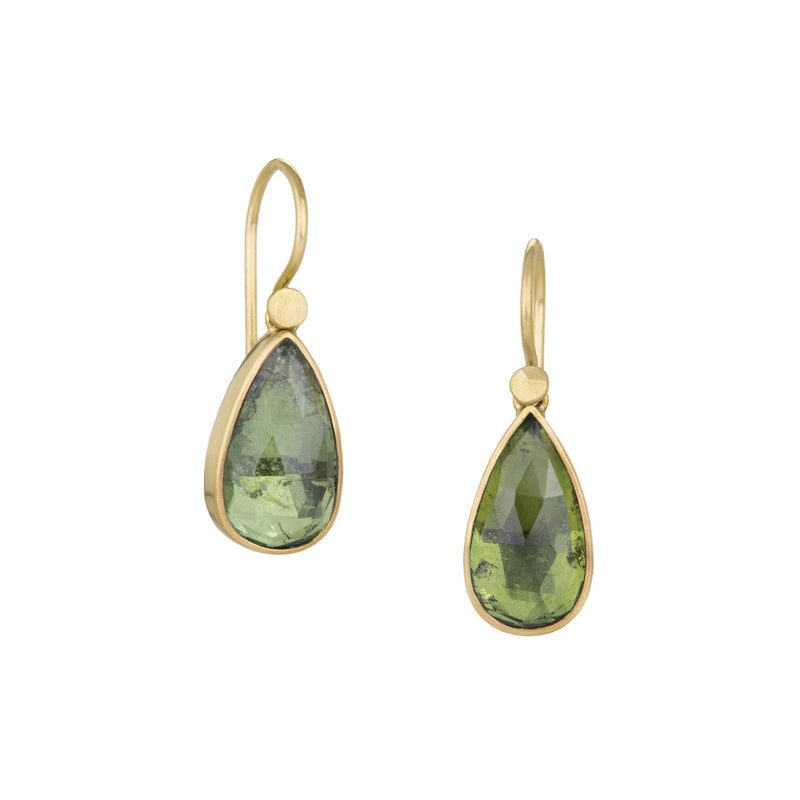 Lola Brooks Teardrop Pale Green Tourmaline Drop Earrings | Quadrum Gallery