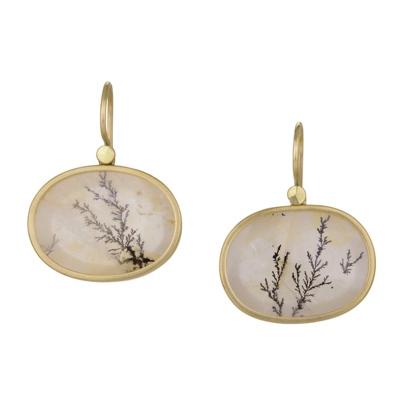 Lola Brooks Oval Dendritic Quartz Drop Earrings | Quadrum Gallery
