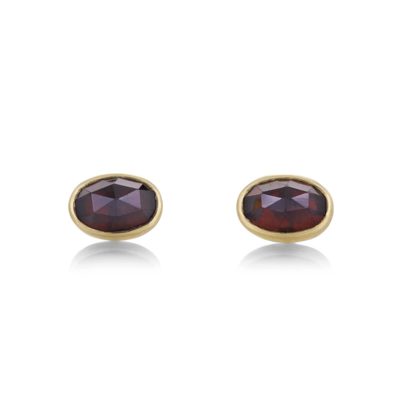 Lola Brooks Antique Oval Garnet Studs | Quadrum Gallery