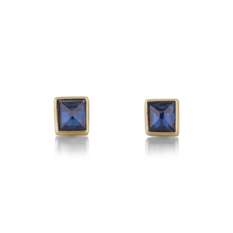 Lola Brooks Square Blue Sapphire Studs | Quadrum Gallery
