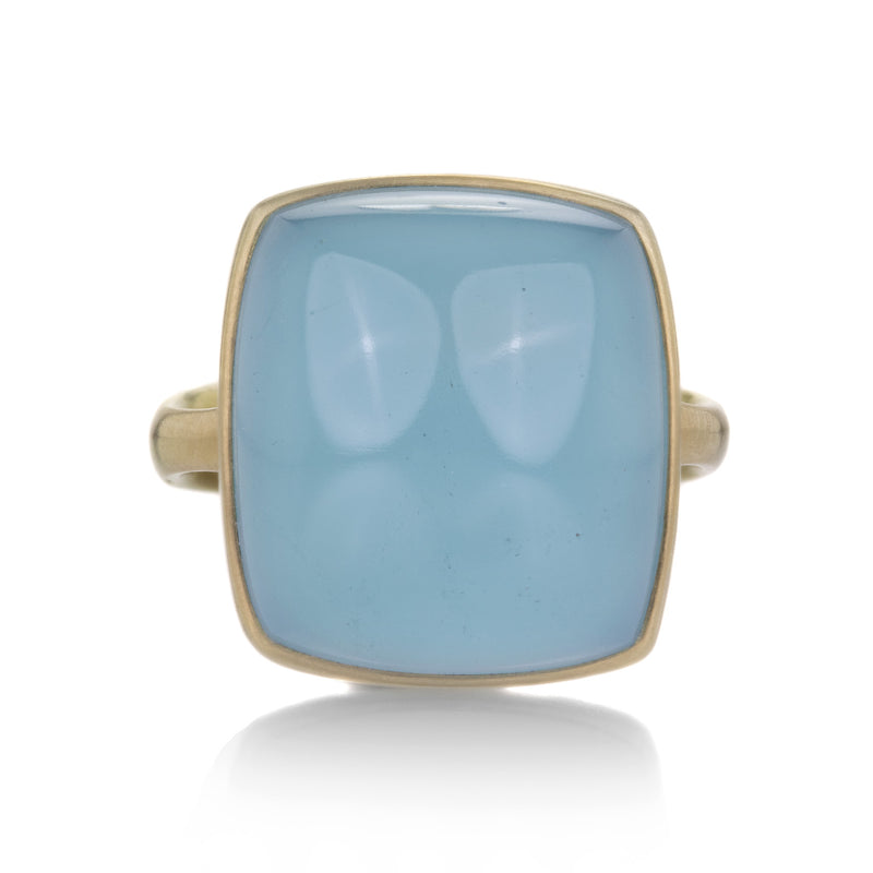 Lola Brooks 18k Smooth Cushion Shaped Aquamarine Ring | Quadrum Gallery