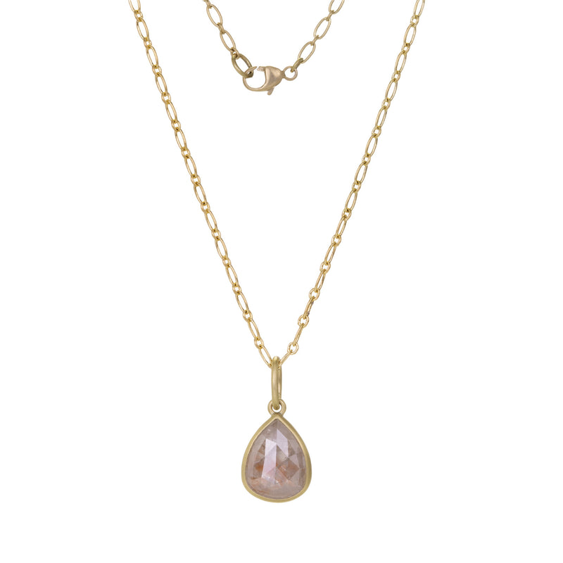 Lola Brooks Peach Diamond Pendant Necklace | Quadrum Gallery