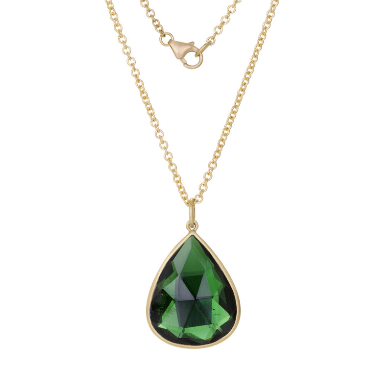 Lola Brooks Teardrop Green Tourmaline Pendant Necklace | Quadrum Gallery