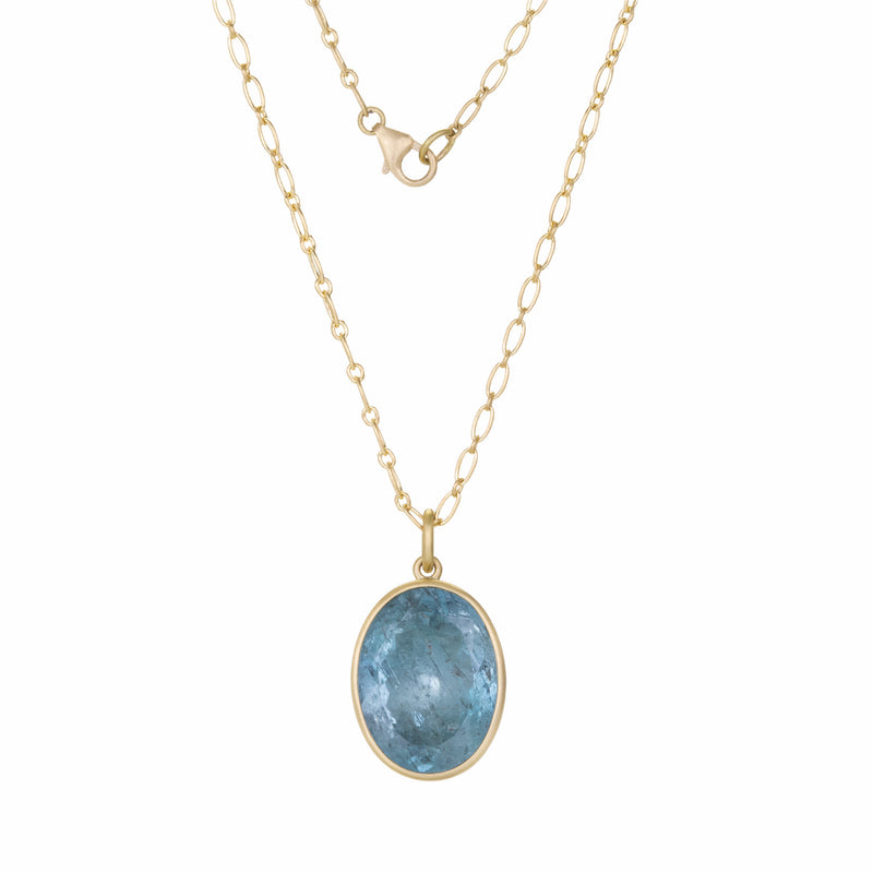 Lola Brooks Oval Aquamarine Pendant Necklace | Quadrum Gallery