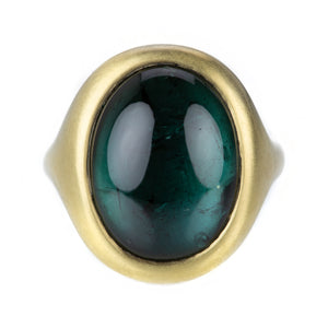 Lola Brooks Oval Deep Green Blue Tourmaline Ring | Quadrum Gallery