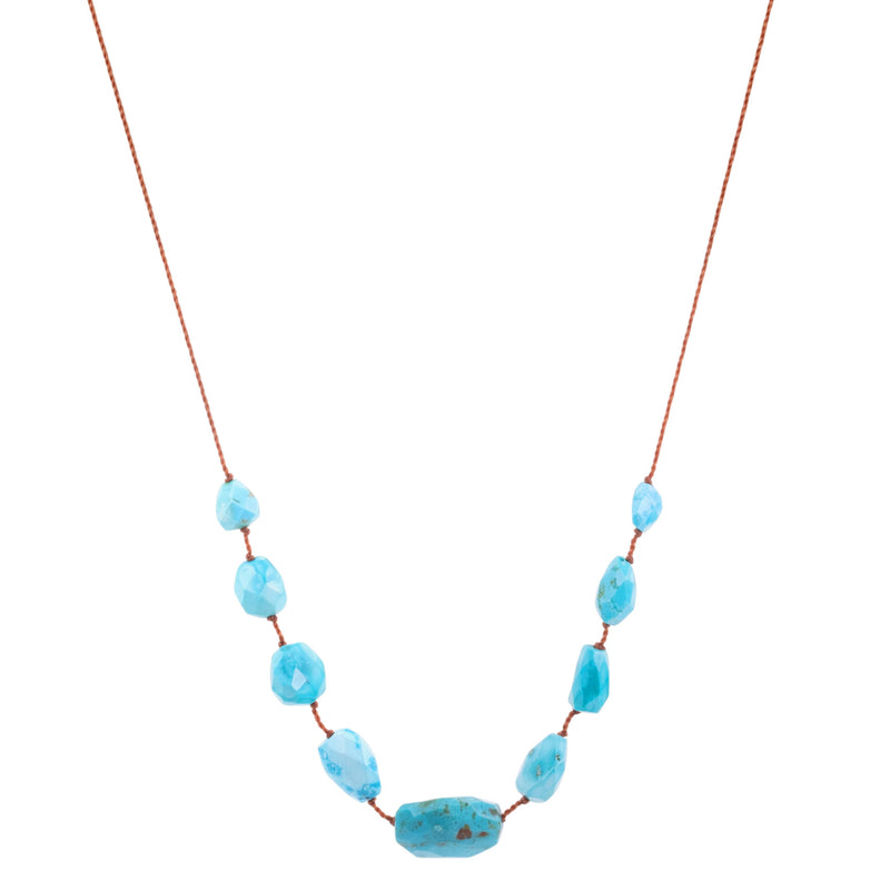 Lena Skadegard Faceted Turquoise Nugget Bead Necklace | Quadrum Gallery