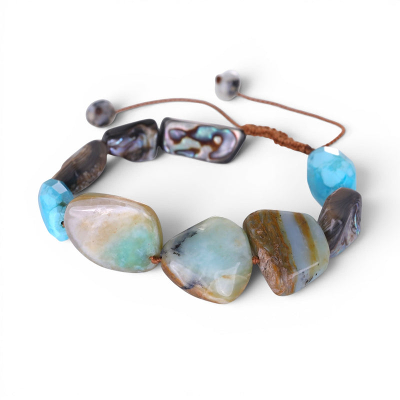 Lena Skadegard Opal, Turquoise and Abalone Bracelet | Quadrum Gallery