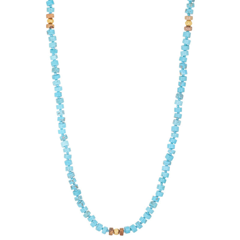 Lena Skadegard 45" Turquoise Beaded Necklace | Quadrum Gallery
