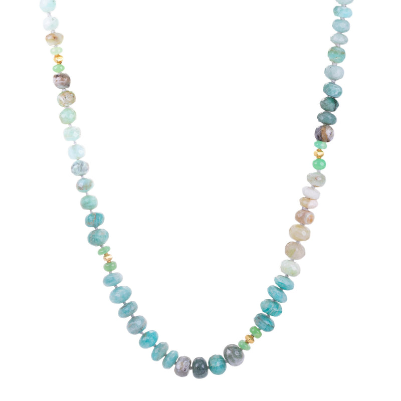 Lena Skadegard Multicolored Green Beaded Necklace | Quadrum Gallery