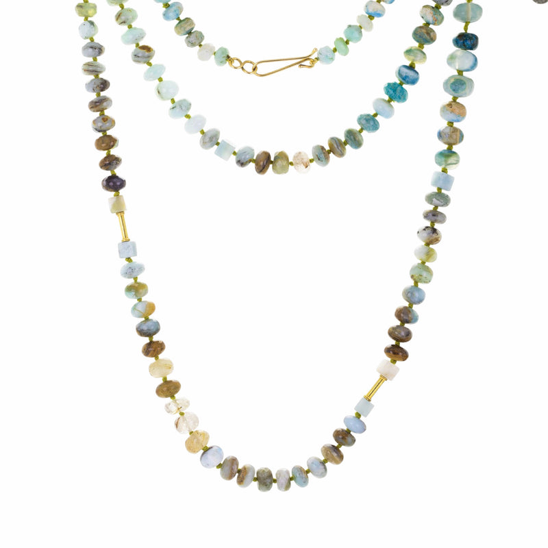 Lena Skadegard Multicolored Blue Opal Beaded Necklace | Quadrum Gallery