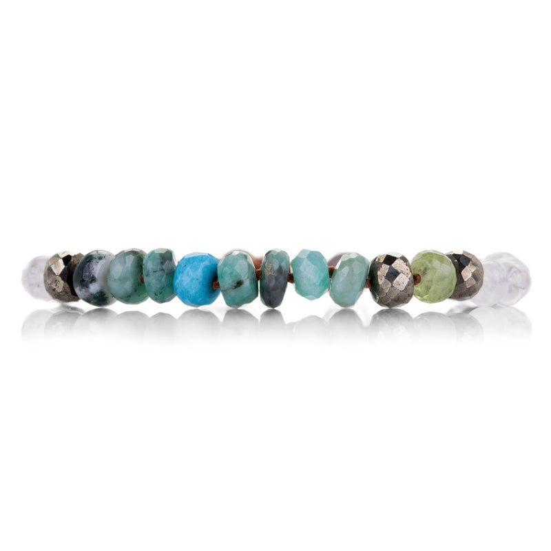 Lena Skadegard Faceted Multicolored Gemstone Beaded Bracelet | Quadrum Gallery