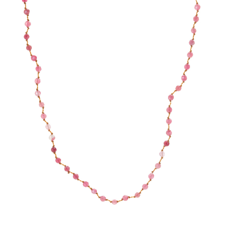 Lena Skadegard Knotted Pink Tourmaline Bead Necklace | Quadrum Gallery