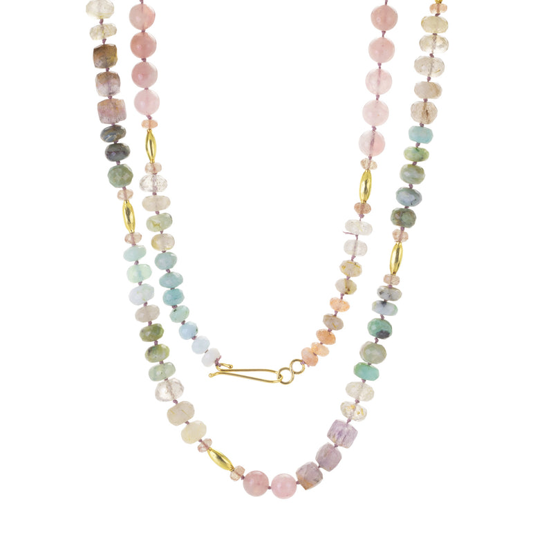 Lena Skadegard Pink and Green Gemstone Necklace | Quadrum Gallery