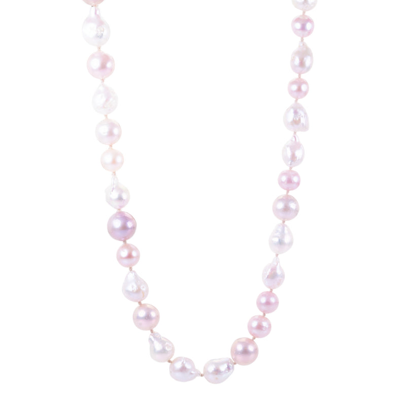 Lena Skadegard White and Blush Baroque Pearl Necklace | Quadrum Gallery
