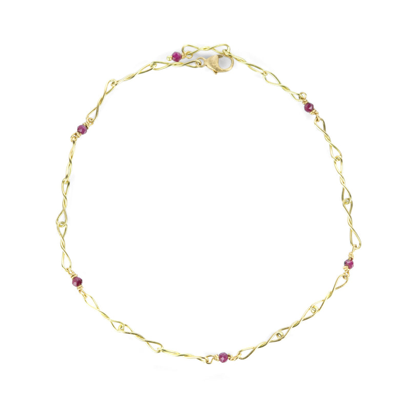 Lene Vibe Twisted Popsicle Bracelet with Rubies | Quadrum Gallery