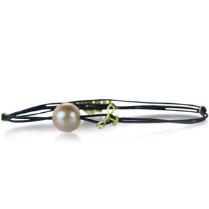 Lene Vibe Navy Nylon Cord Floral Bracelet | Quadrum Gallery