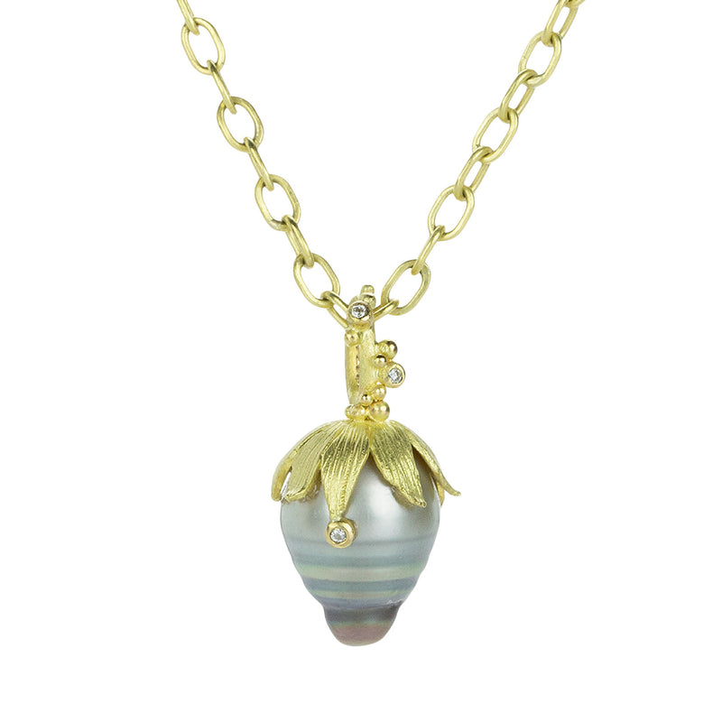 Lene Vibe Carved Strawberry Pearl Pendant (Pendant Only) | Quadrum Gallery