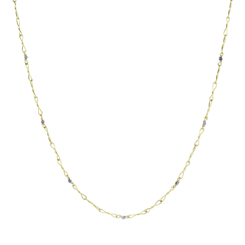 Lene Vibe Twisted Link Chain with Blue Sapphires | Quadrum Gallery