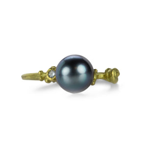 Lene Vibe 18k Tahitian Pearl Snail Ring | Quadrum Gallery