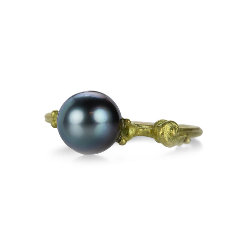 Lene Vibe 18k Tahitian Pearl Snail Ring | Quadrum Gallery