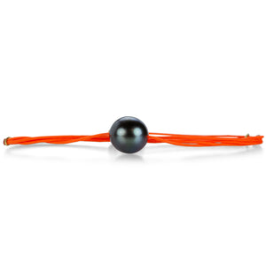 Lene Vibe Orange Nylon Cord Skull Bracelet | Quadrum Gallery