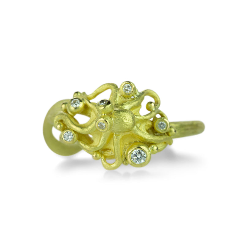 Lene Vibe 18k Yellow Gold and Diamond Octopus Ring | Quadrum Gallery