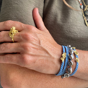 Lene Vibe Sky Blue Multi Strand Keshi Pearl Bracelet | Quadrum Gallery