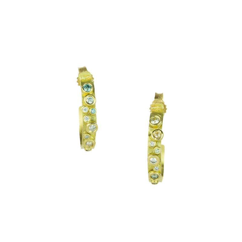 Lene Vibe 18k Multicolored Diamond Hoops | Quadrum Gallery