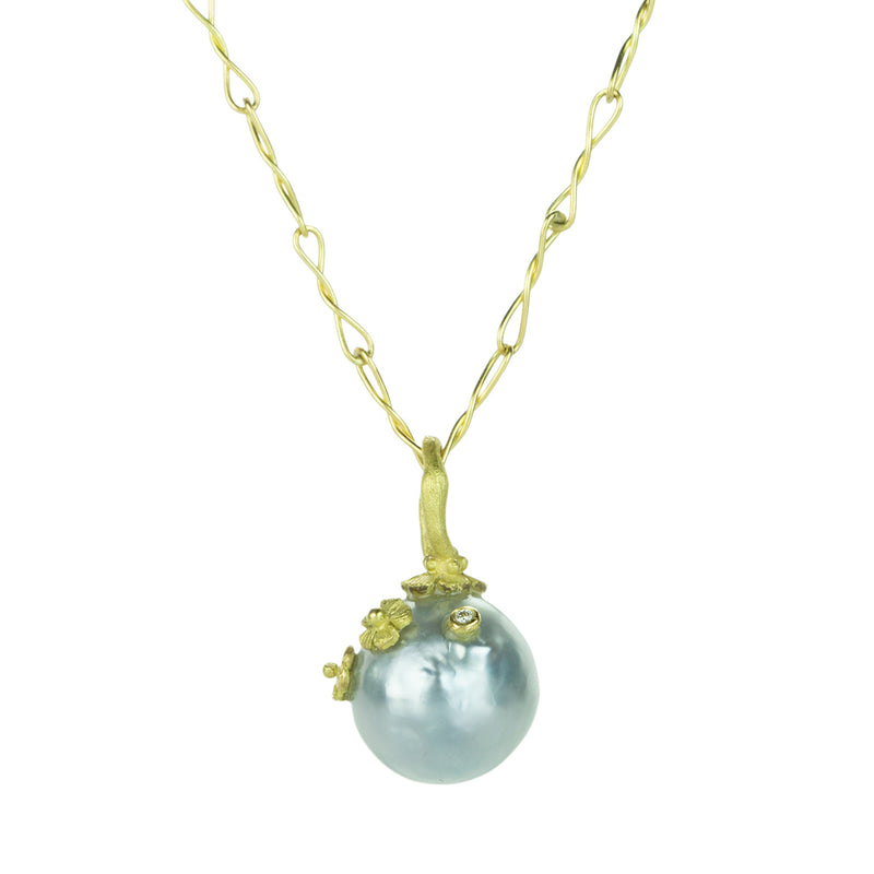 Lene Vibe Tahitian Pearl Pendant with Flowers (Pendant Only) | Quadrum Gallery