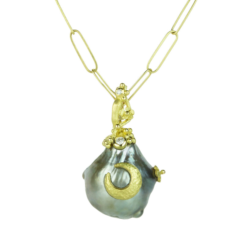 Lene Vibe Tahitian Pearl Pendant with Moon (Pendant Only) | Quadrum Gallery