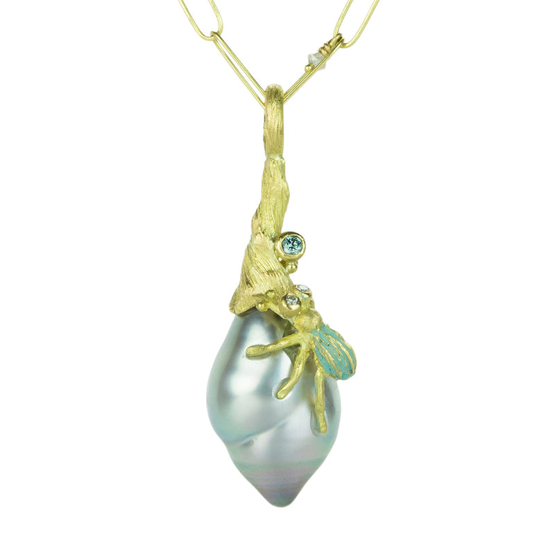 Lene Vibe Pearl Pendant with Beetle (Pendant Only) | Quadrum Gallery