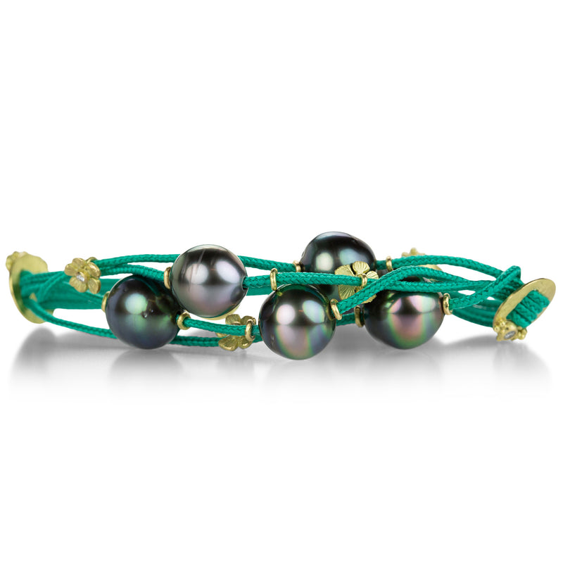 Lene Vibe Teal Multi Strand Tahitian Pearl Bracelet | Quadrum Gallery