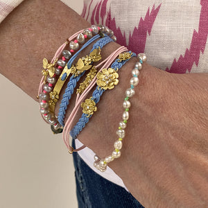 Lene Vibe South Sea Keshi Pearl Rainbow Cord Bracelet | Quadrum Gallery
